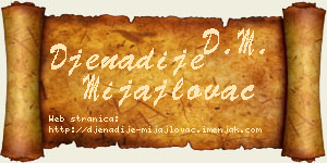 Đenadije Mijajlovac vizit kartica